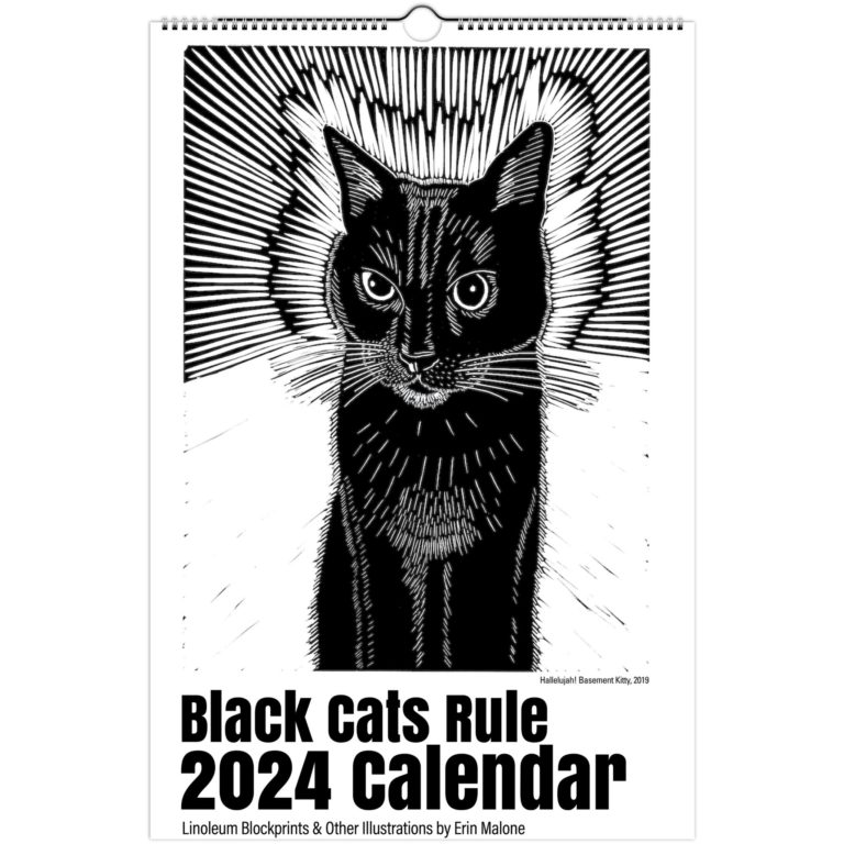 Black Cats Rule Wall calendar